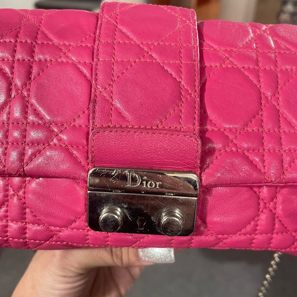 Dior Fuchsia leather Clutch